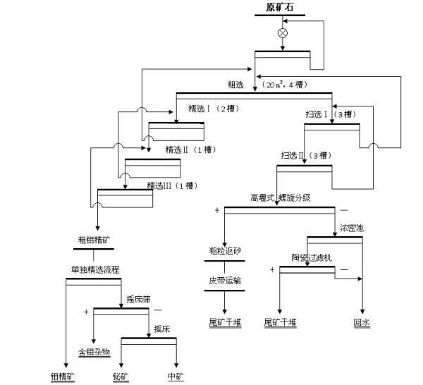 钼矿选厂选矿工艺流程的分析